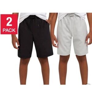 Champion Boys 2-pack Lightweight Shorts Side Pockets XSmall 5/6 Black & Gray NWT